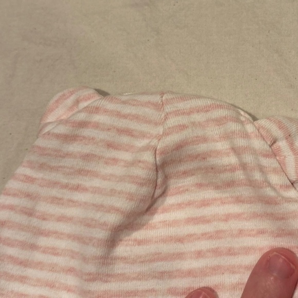 Gap baby first favorite stripe bear hats 0-3 months, set of 2 - Picture 5 of 15